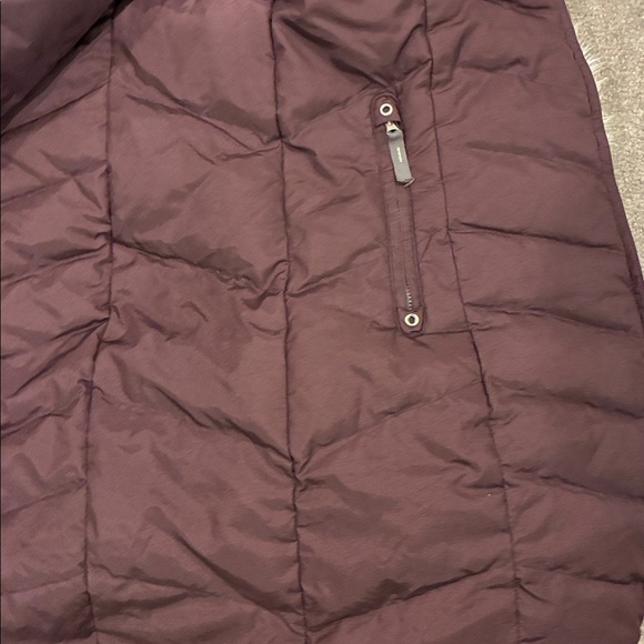 Eddie Bauer Dark Purple Puffer Jacket with Faux Fur Hood Retail $299 - Picture 10 of 12